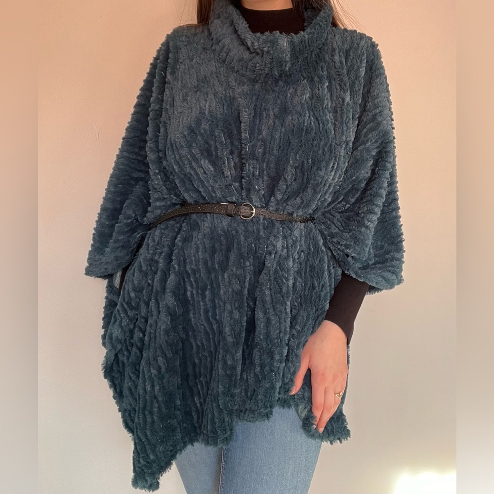 Le Moda Teal Women's Poncho